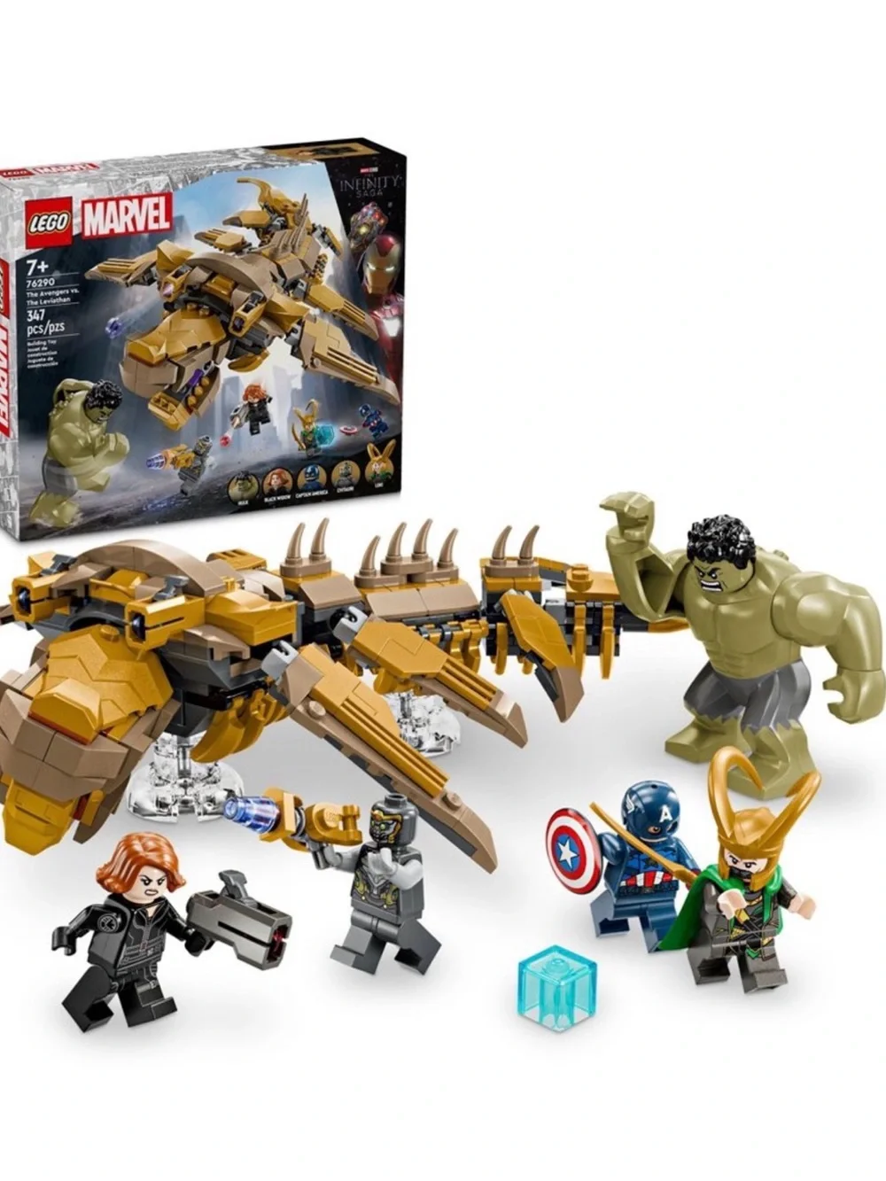 LEGO Marvel Gold and Black Dragon Assault Set with Minifigures